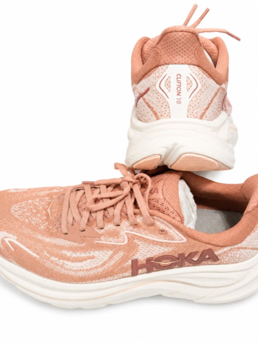 Hoka Clifton Running Shoes In Blush Rose Latte NIB 9W - Picture 5 of 6